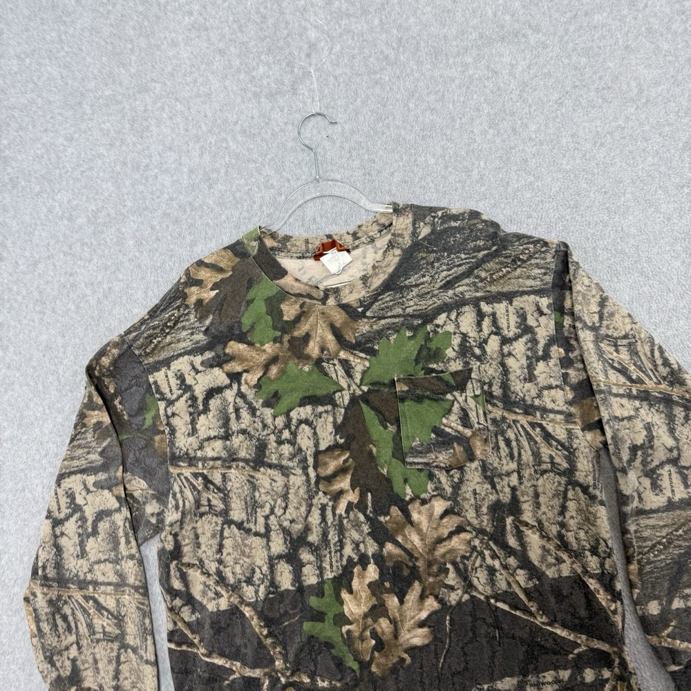 Vintage Bigwoods Trebark Camo Sweatshirt Mens XL Woodland Crewneck Knit Hunting